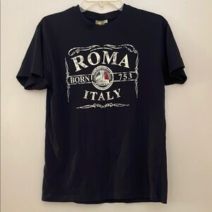 3 for $25! Roma‎ Italy Graphic T-Shirt - navy blue, size medium